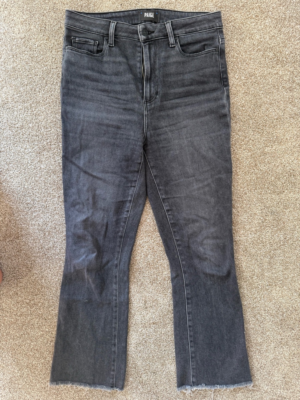 PAIGE Women's Charcoal Claudine Jeans